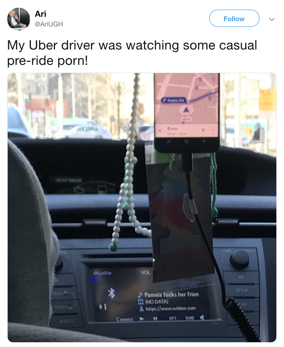 Hot B. reccomend awkward uber ride
